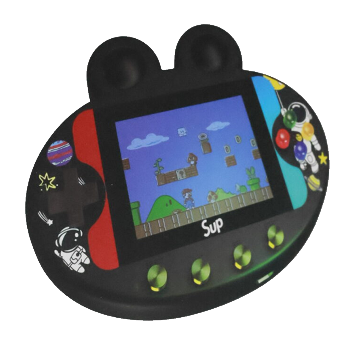 500 in 1 Retro Game Boy Style Handheld Games Console & Controller - F4 Sup Astronaut Frog Design