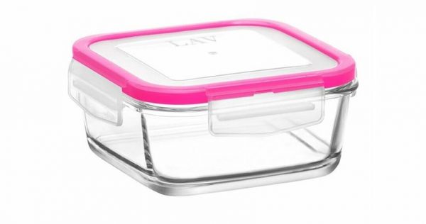 Glass Food Storage Container 375cc Assorted Colours FRS227KDP