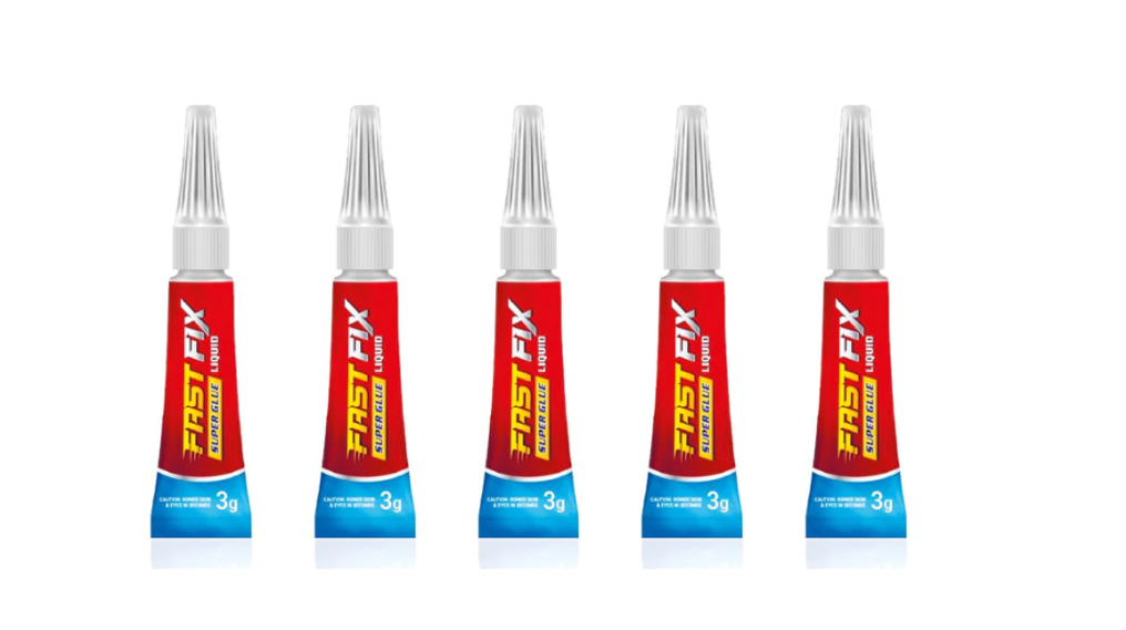 Fast Fix Super Glue Liquid 5Pcs 3G