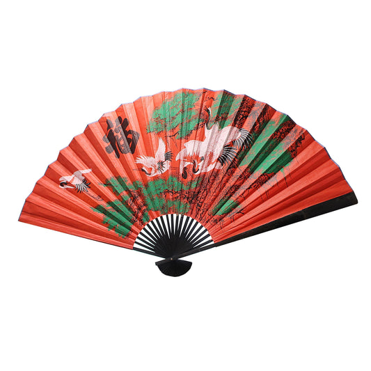 Large Vintage Bamboo Chinese Wall Decoration Fan Assorted Colours