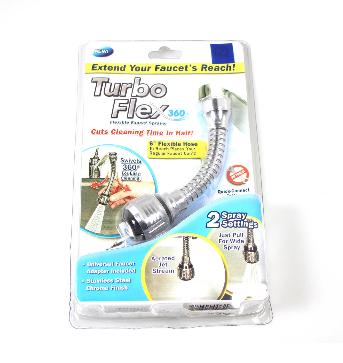Turbo 360 Fle x Sink Faucet Sprayer Fle x ible Kitchen Double Swivel 6'' Hose