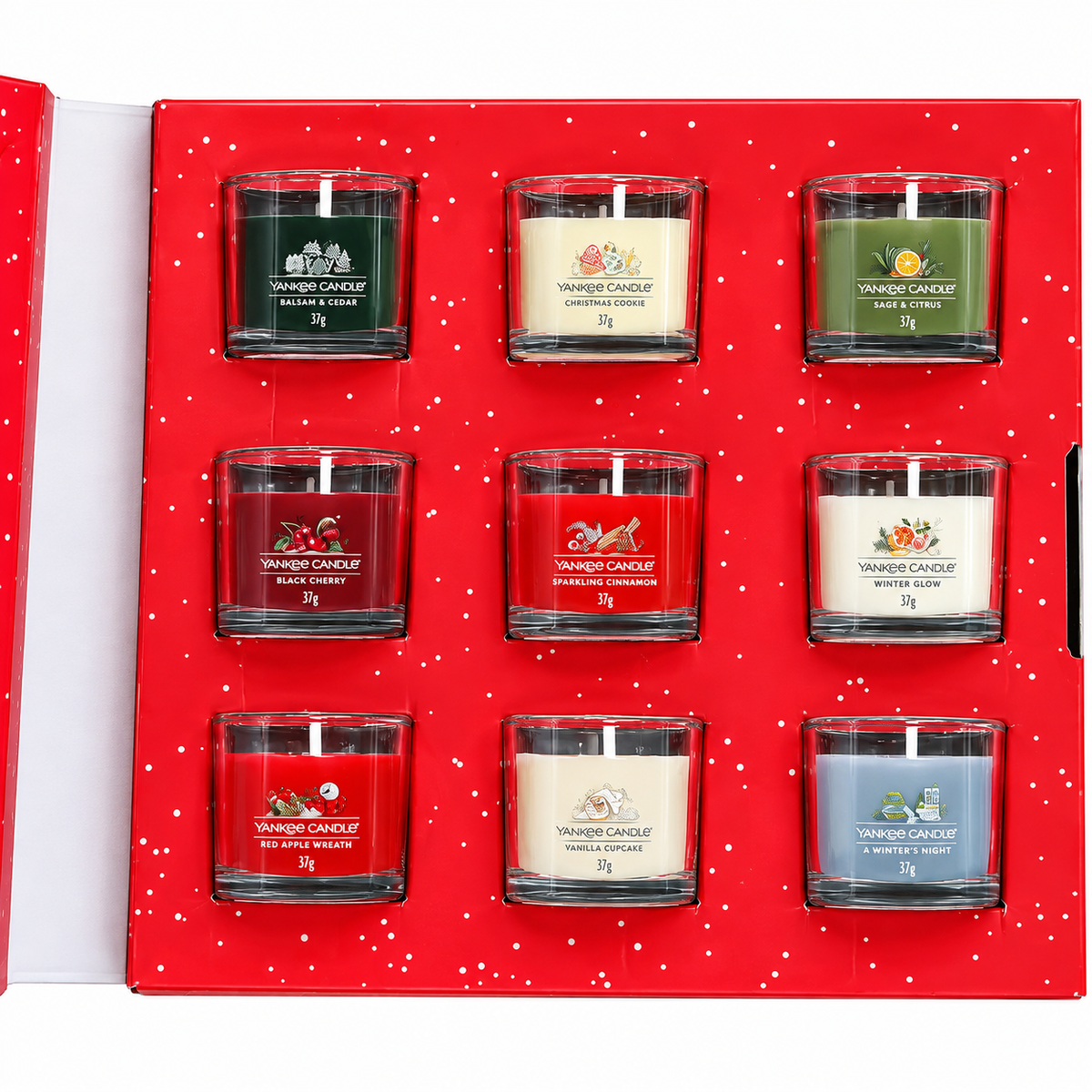 Yankee Candle Christmas Gift Set - 9 Mini Filled Votive Candles - Festive Fragrance Collection