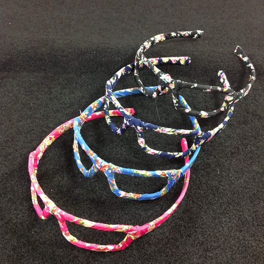 Girls Fancy Fabric Stylish Hair Head Band Glasses Design Assorted Colours