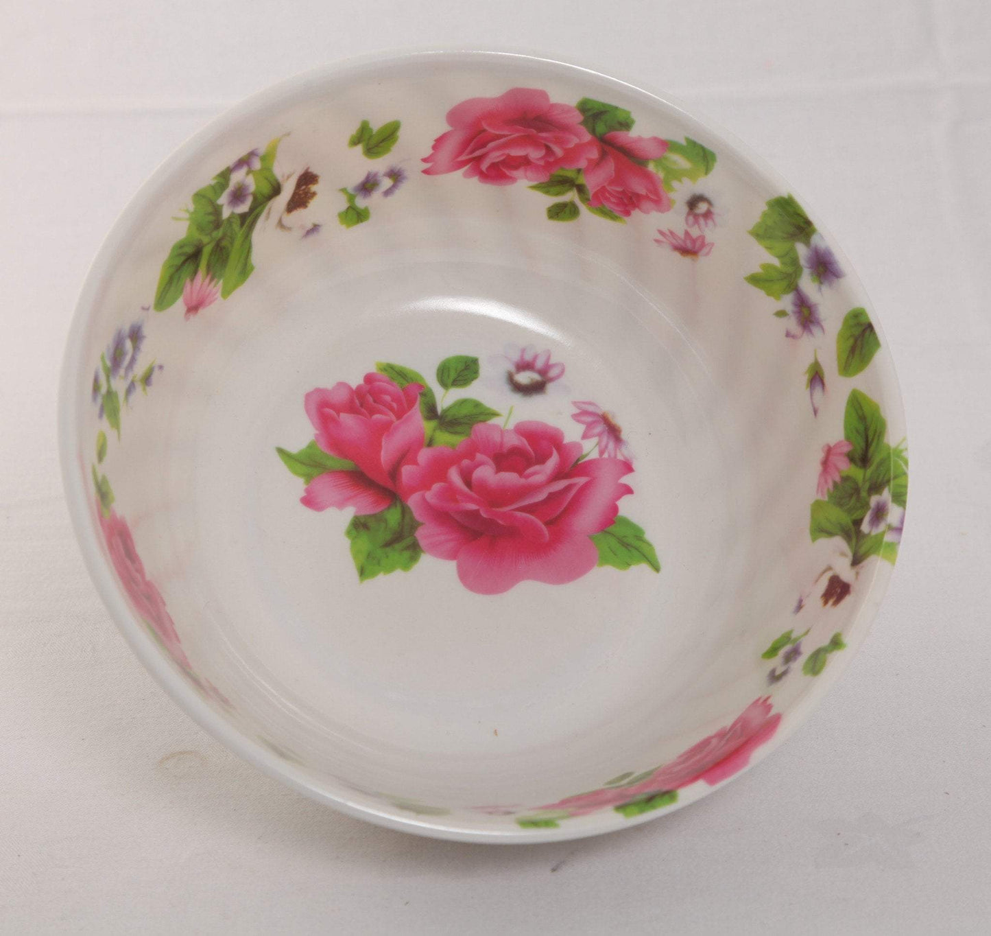 Plastic Bowl with floral Design 17 x 6.5 cm Assorted Designs 2891