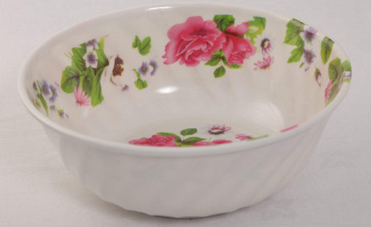 Plastic Bowl with floral Design 17 x 6.5 cm Assorted Designs 2891