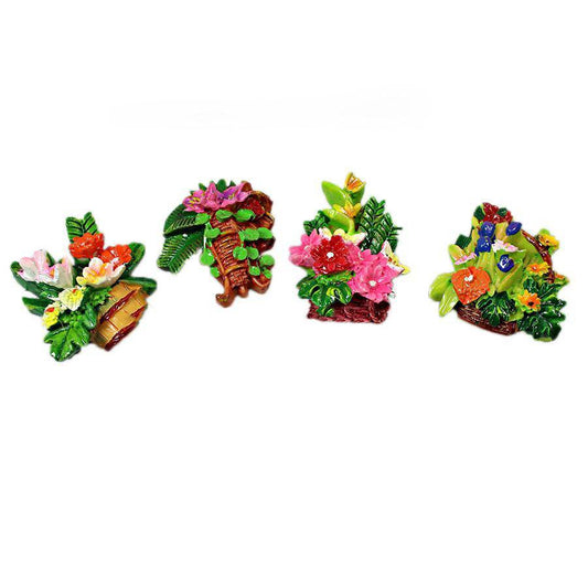 Fridge Magnet Floral Flower Basket Design Assorted Designs 5070