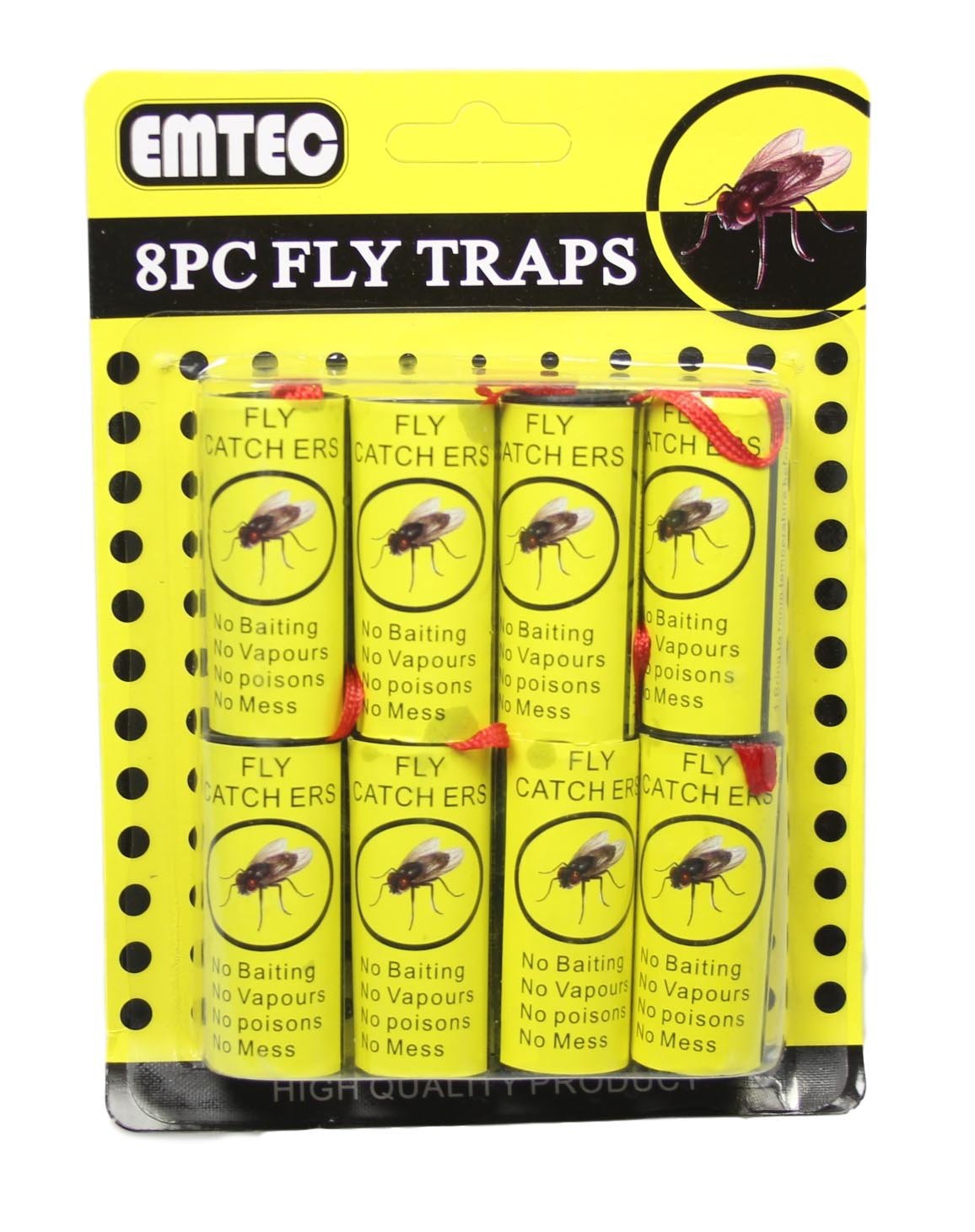 Sticky Adhesive Insect Fly Paper Catcher Strip Pack Of 8