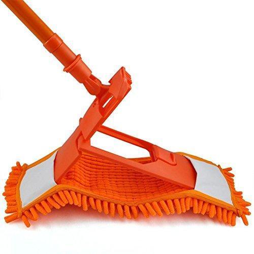 Flat Microfibre Floor Mop with Expandable Stick Pole Handle 42 cm Assorted Colours 2045 A