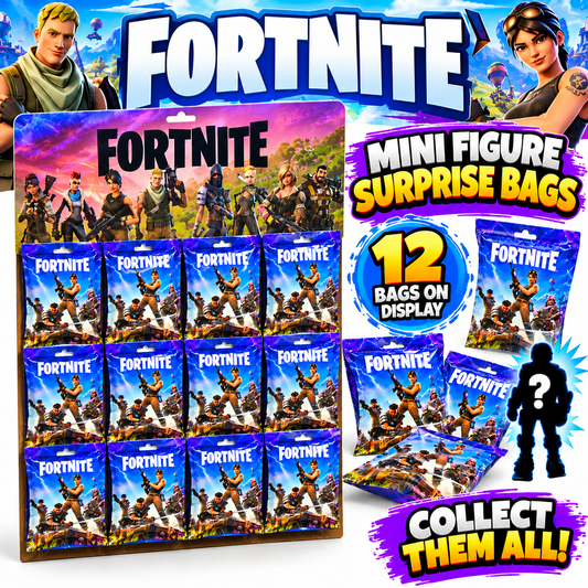 FORTNITE Mini Figure Surprise Bags – 12 Pack Display Card – Collect Them All!