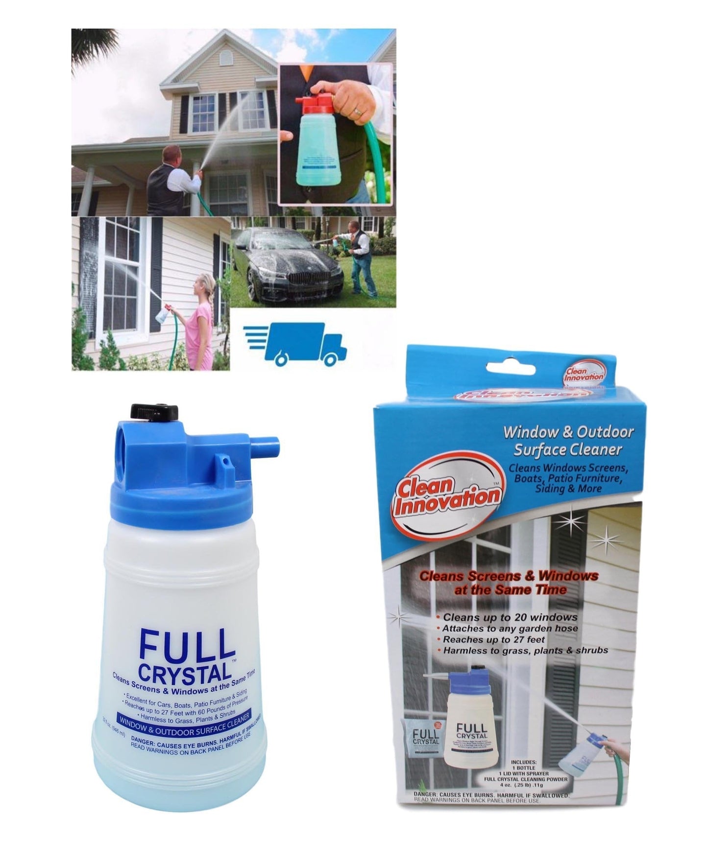 Full Crystal Window And Outdoor Surface Cleaner Glass Cleaner Window Car Cleaning Tools 5507