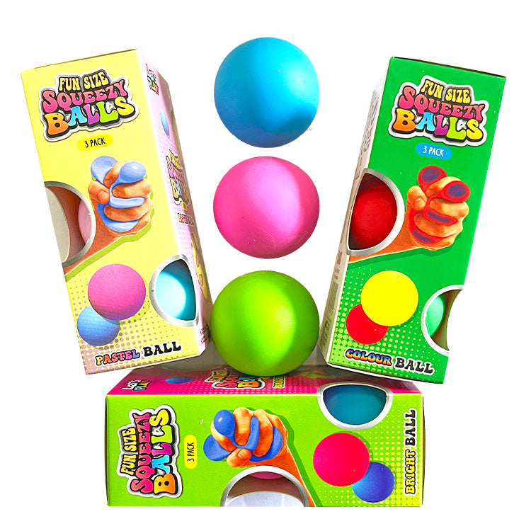 Fun Size Squishy Balls x 3 ( Random Box )