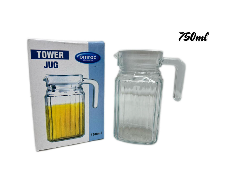 Tower Glass Water Jug 750Ml  (Parcel Plus Rate)