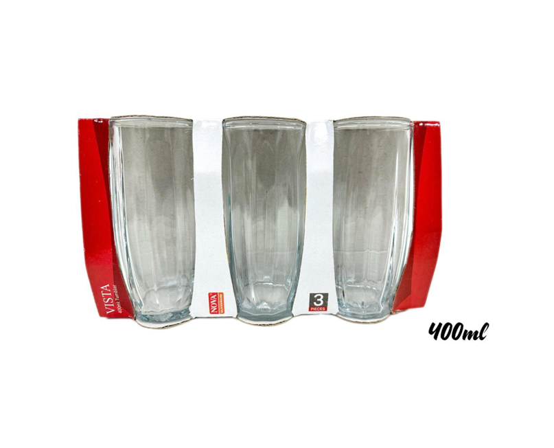 Nova Vista Drinking Glasses Tumbler 280Ml Pack Of 3  (Parcel Plus Rate)