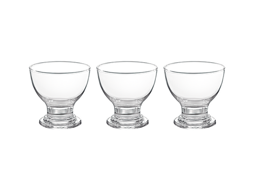 Nova Delight Glass Ice Cream Cups Pack Of 3 (Parcel Plus Rate)