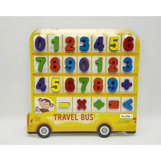 Wholesale Educational Toys Bus Game | Wodden Puzzle Number Bus