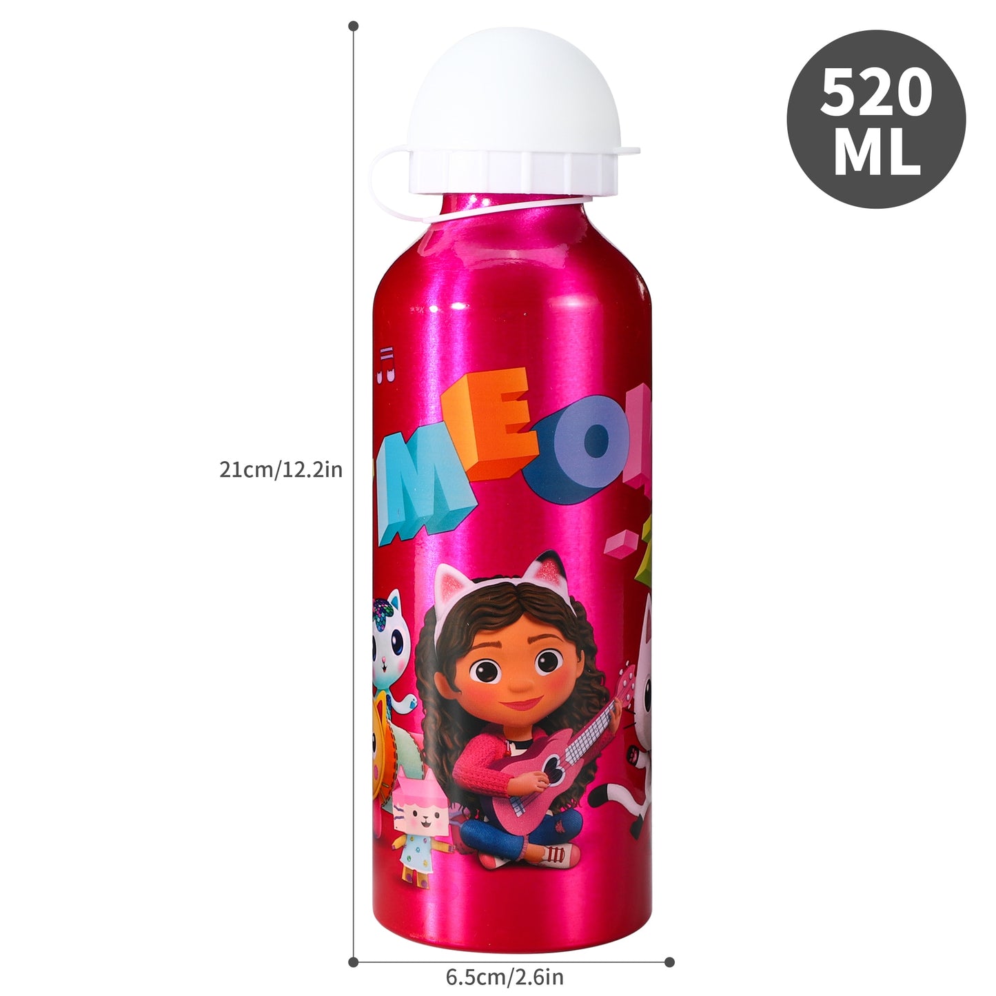 Gabby's Dollhouse Aluminium Drinks Bottle with Sports Cap 500ml