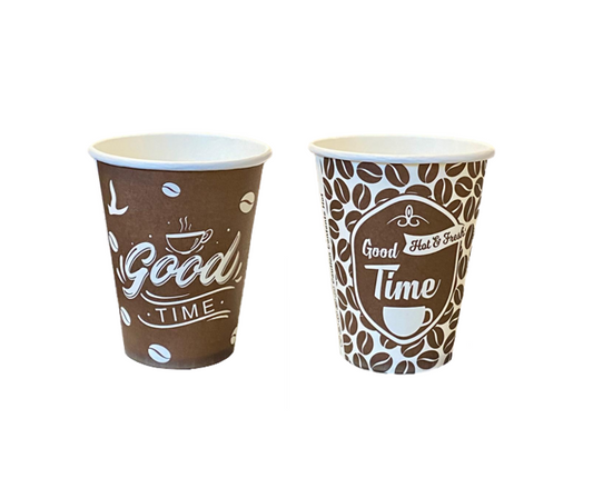 Single Wall Paper Cups 8Oz Pack Of 50 Assorted Designs