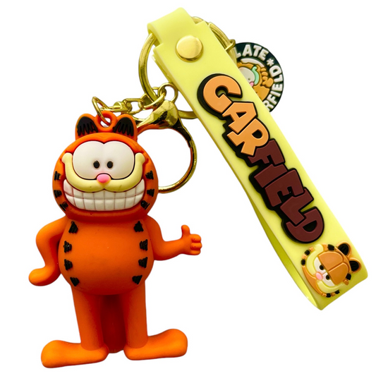 Garfield 3D Silicone Keychain Keyring Pendant - Grinning Garfield