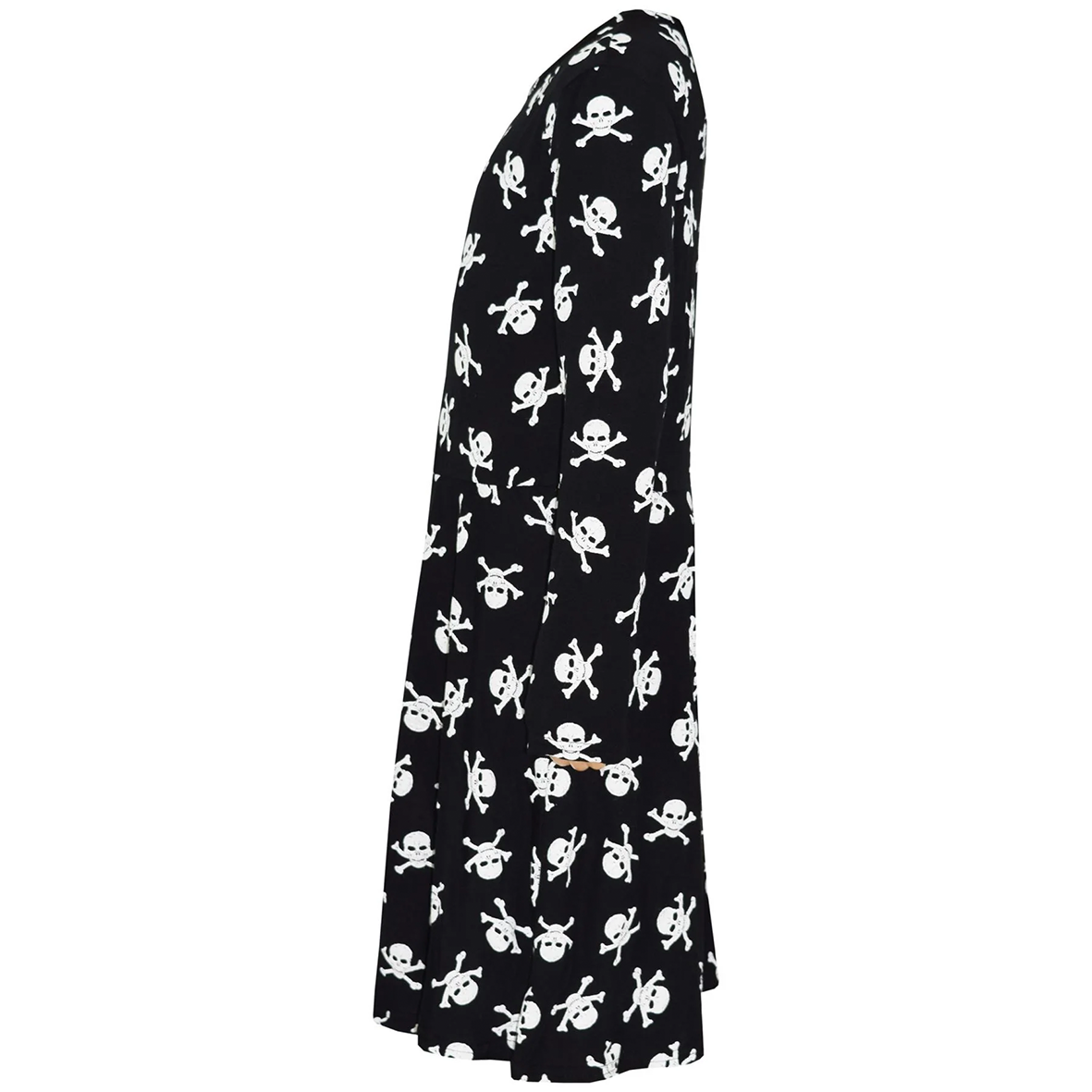 Kids Girls Wednesday Adams Style Halloween Spooky Printed Swing Dresses Gothic School Girls Spider Web Skull Bones Pattern Fancy Dress