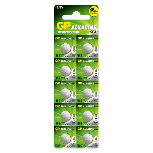 Gp Alkaline Cell Batteries 10 Pack 1.5V Ag10 V10Ga – Lr54 – Lr1130