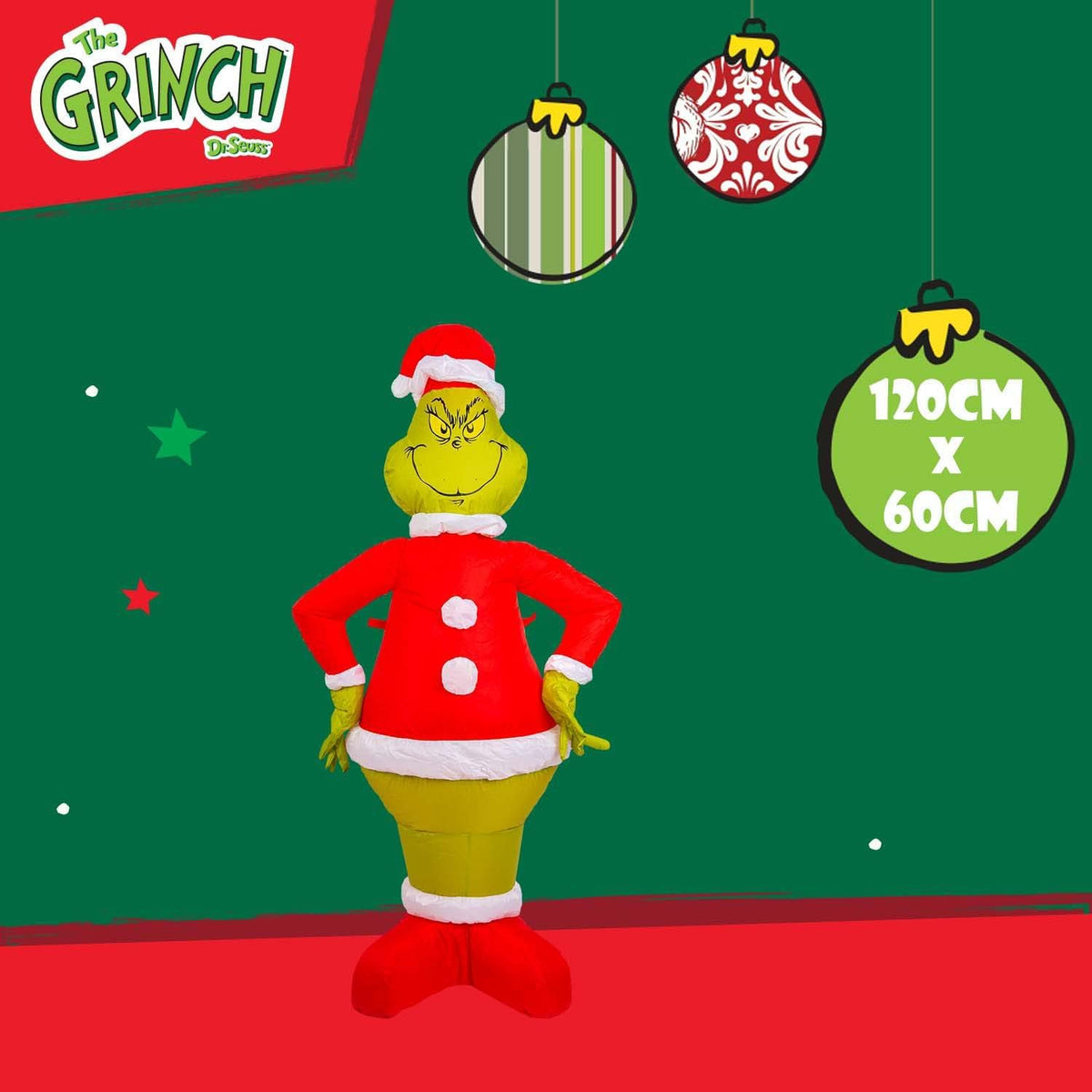 The Grinch 4FT Inflatable Light Up Christmas Decoration - 120cm