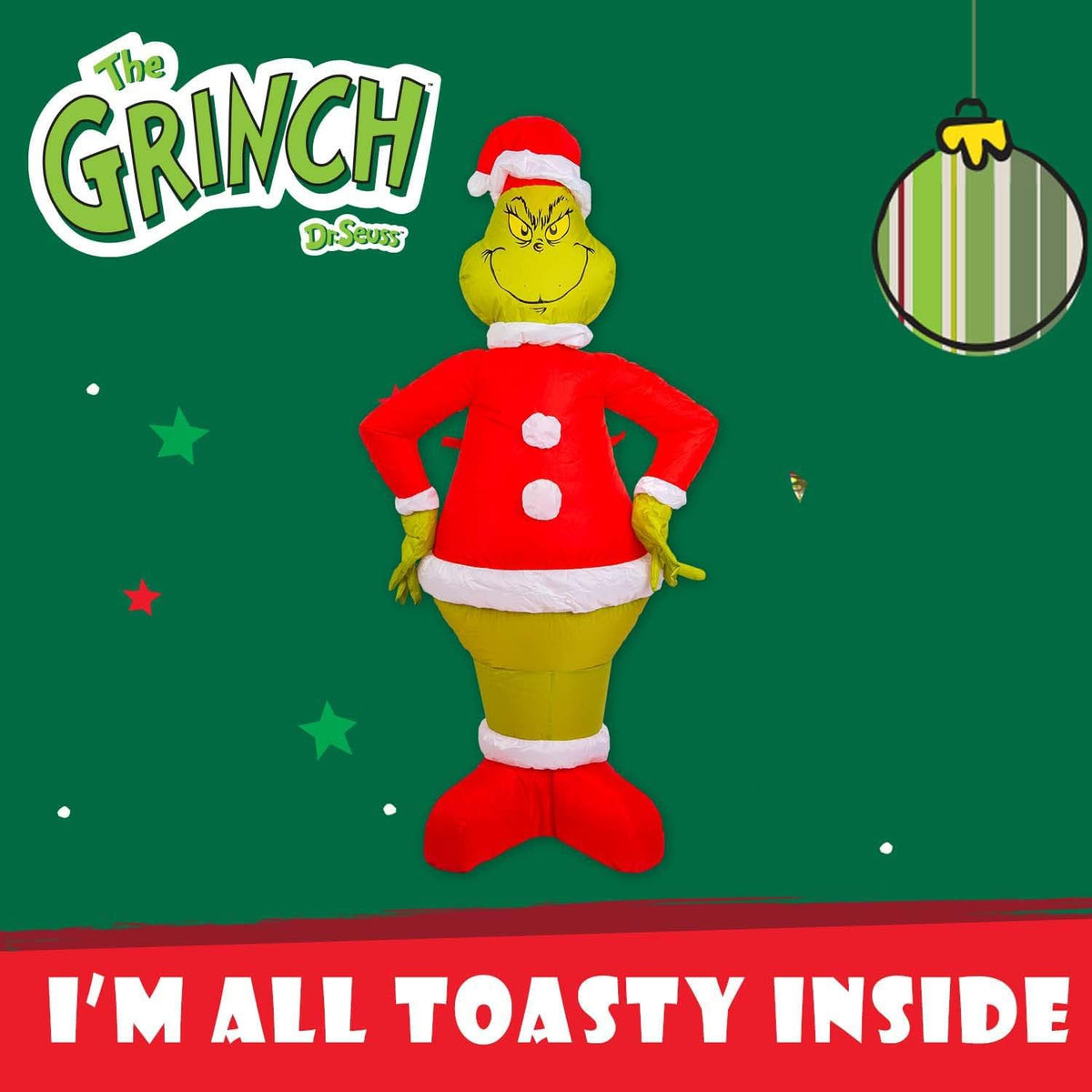 The Grinch 4FT Inflatable Light Up Christmas Decoration - 120cm