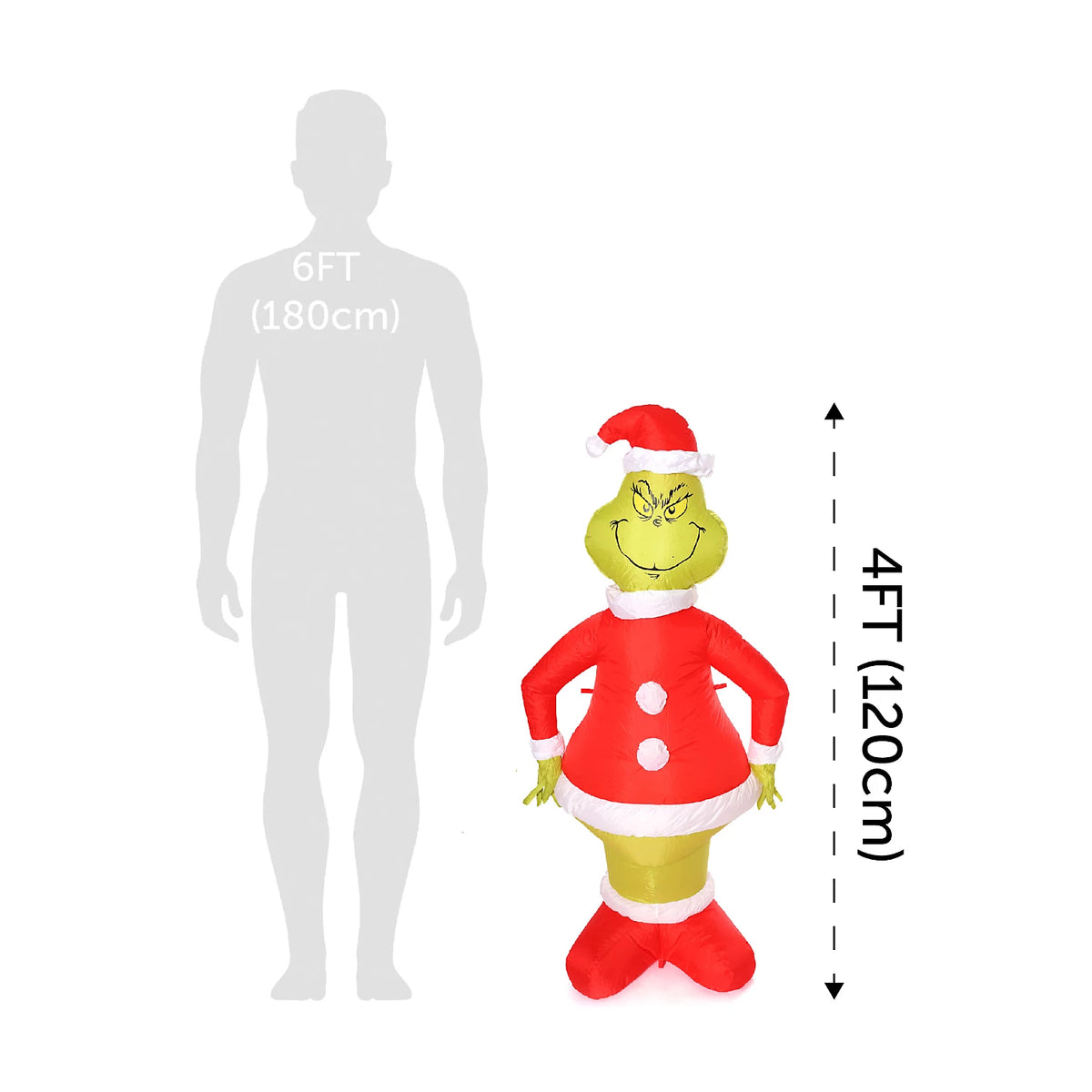 The Grinch 4FT Inflatable Light Up Christmas Decoration - 120cm