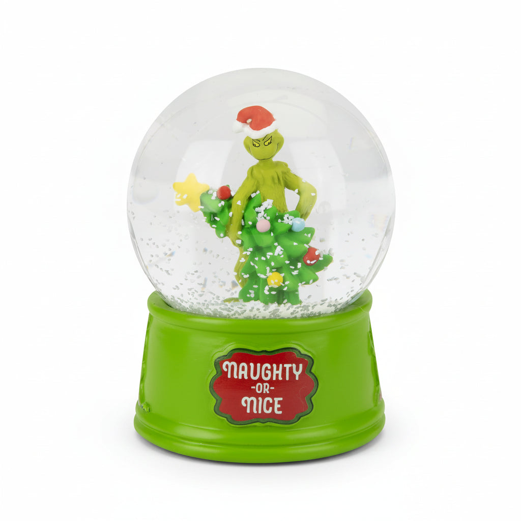 The Grinch Naughty or Nice Snow Globe – 8cm Christmas Decoration