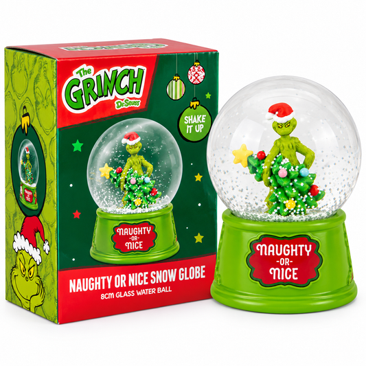 The Grinch Naughty or Nice Snow Globe – 8cm Christmas Decoration