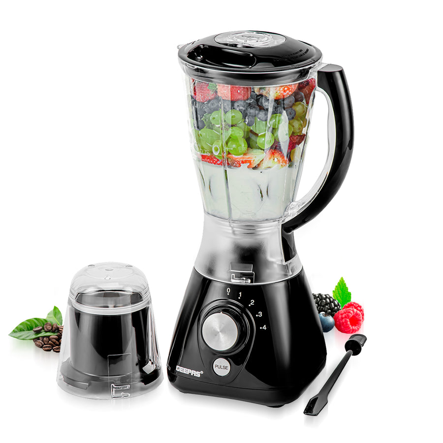 2-In-1 Portable Food Jug Blender And Coffee Grinder 1.5L Black