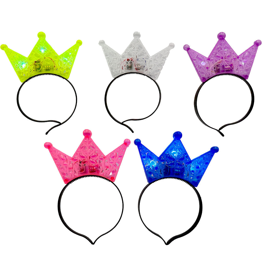 Light Up Flashing Crown Headband