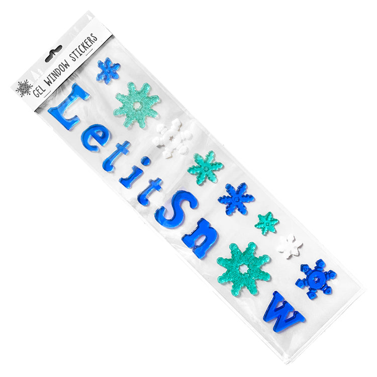 Let It Snow Jumbo Gel Sticker Set