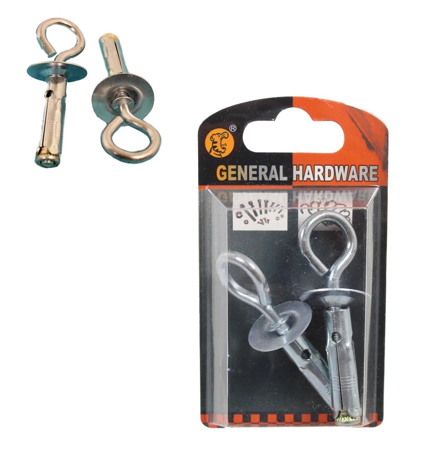 General Hardware Hooks Set Chrome Indoor Use 2 Pack 5383