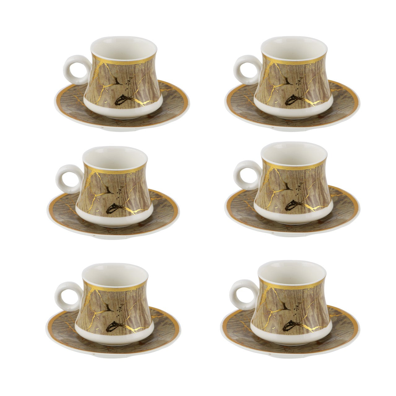 Durane Sylva Tea Set 12pc 200ml Assorted Colours 10524