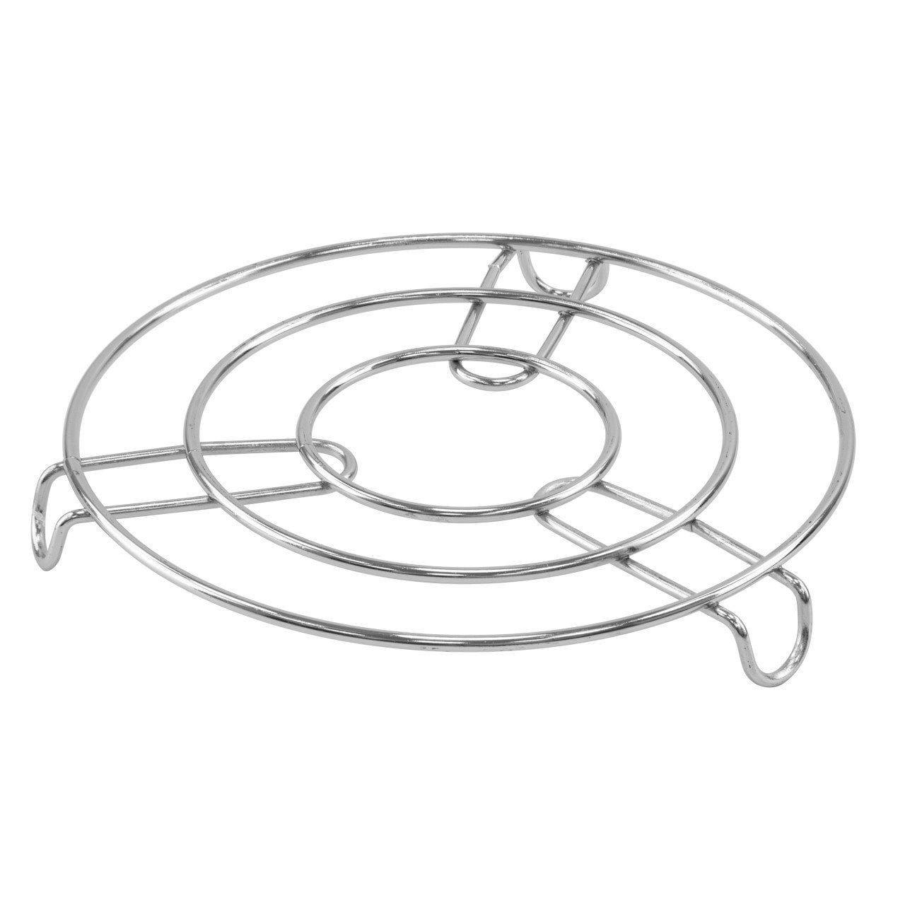 SQ Professional Durane Round Chrome Pan Coaster Trivet 20 x 2.5 cm 9988