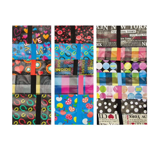 Durane Extra Large Plastic Laundry Carrying Bag 80 x 24 x 60cm Assorted Designs 9687