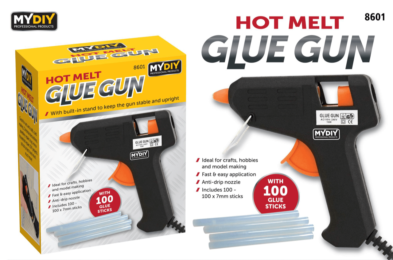 Hot Melt Glue Gun With Anti Drip Nozzle Inc 100 Glue Sticks 8601