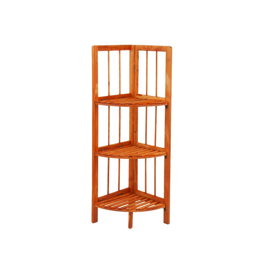 Wooden Corner Rack Maple 3 Tier