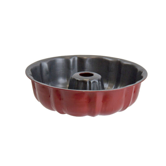 Round Ring Bundt Cake Baking Tin Mould 24 cm Red 1290