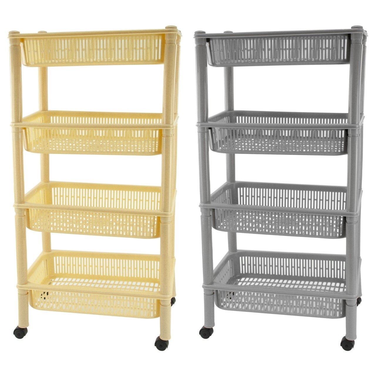 Plastic Kitchen Trolley Safari 4 Tier Fruit  Veg 2768-4R/9161