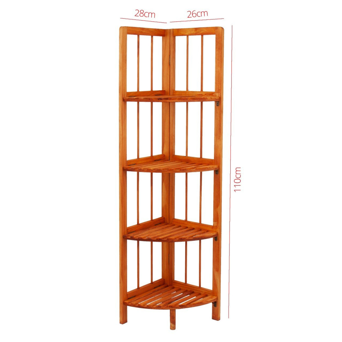 Wooden Corner Rack Maple 4 Tier