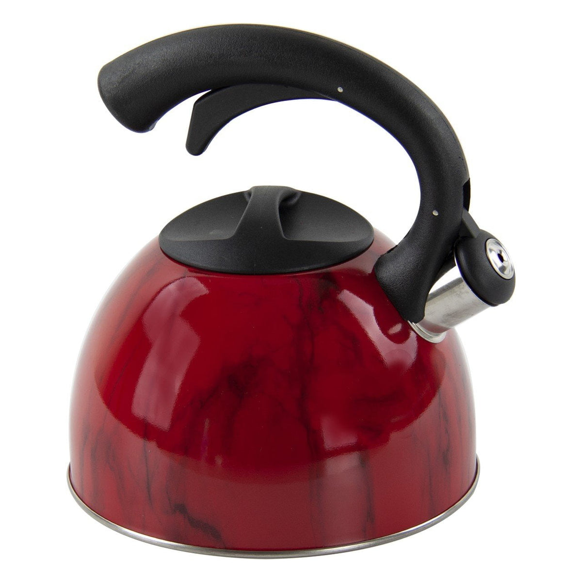 Ss Whistling Kettle Marbled Red 3 Litre