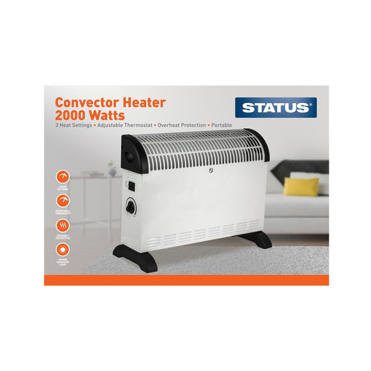 Convector Heater 2000 Watts 3 Heat Settings CONH-2000W1PKB A W25