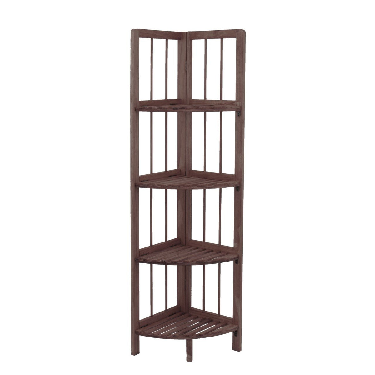 4 Tier Coffee Wooden Corner Rack Multipurpose Use Wooden Rack