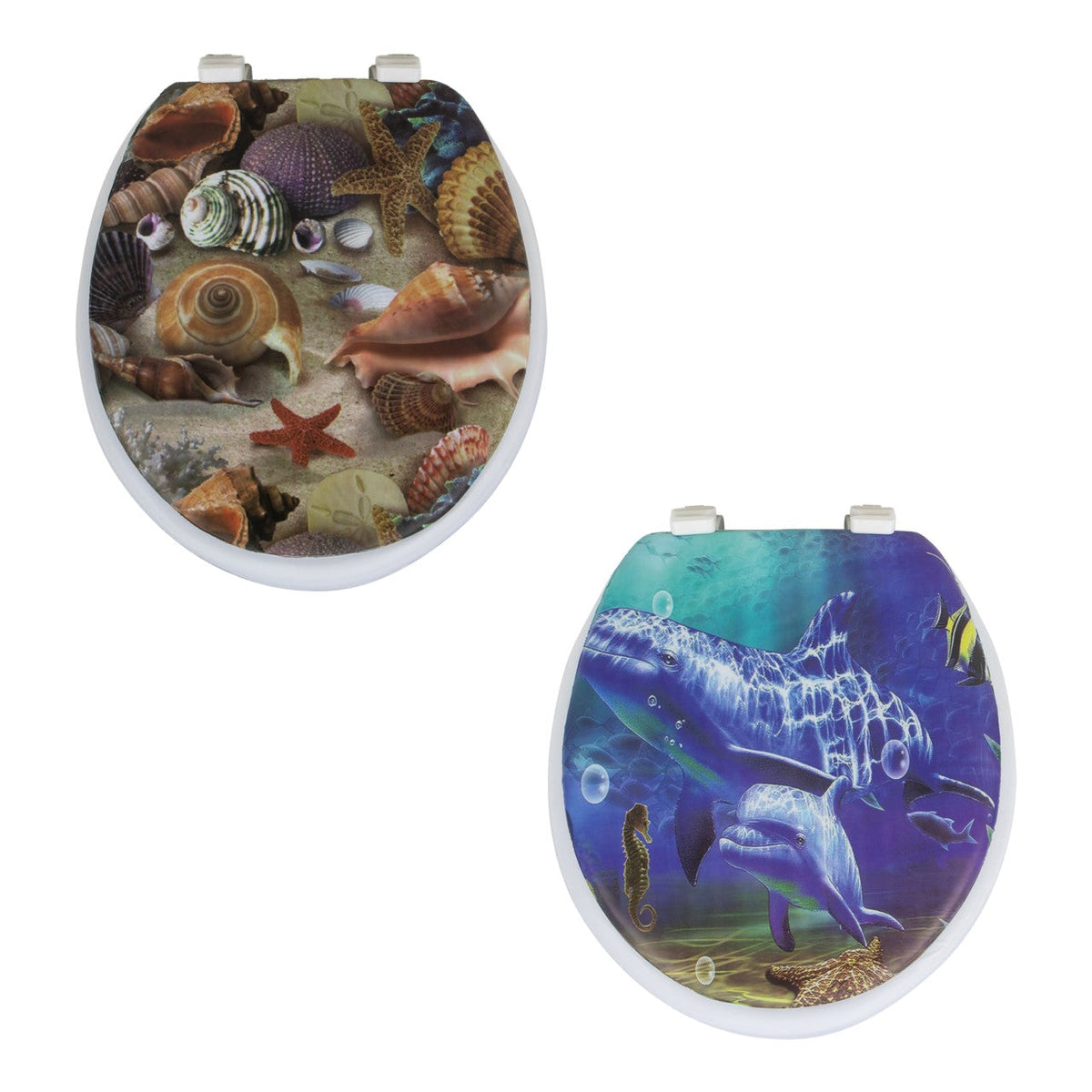 Sq Durane Cushioned Toilet With Print Seat Assorted Designs