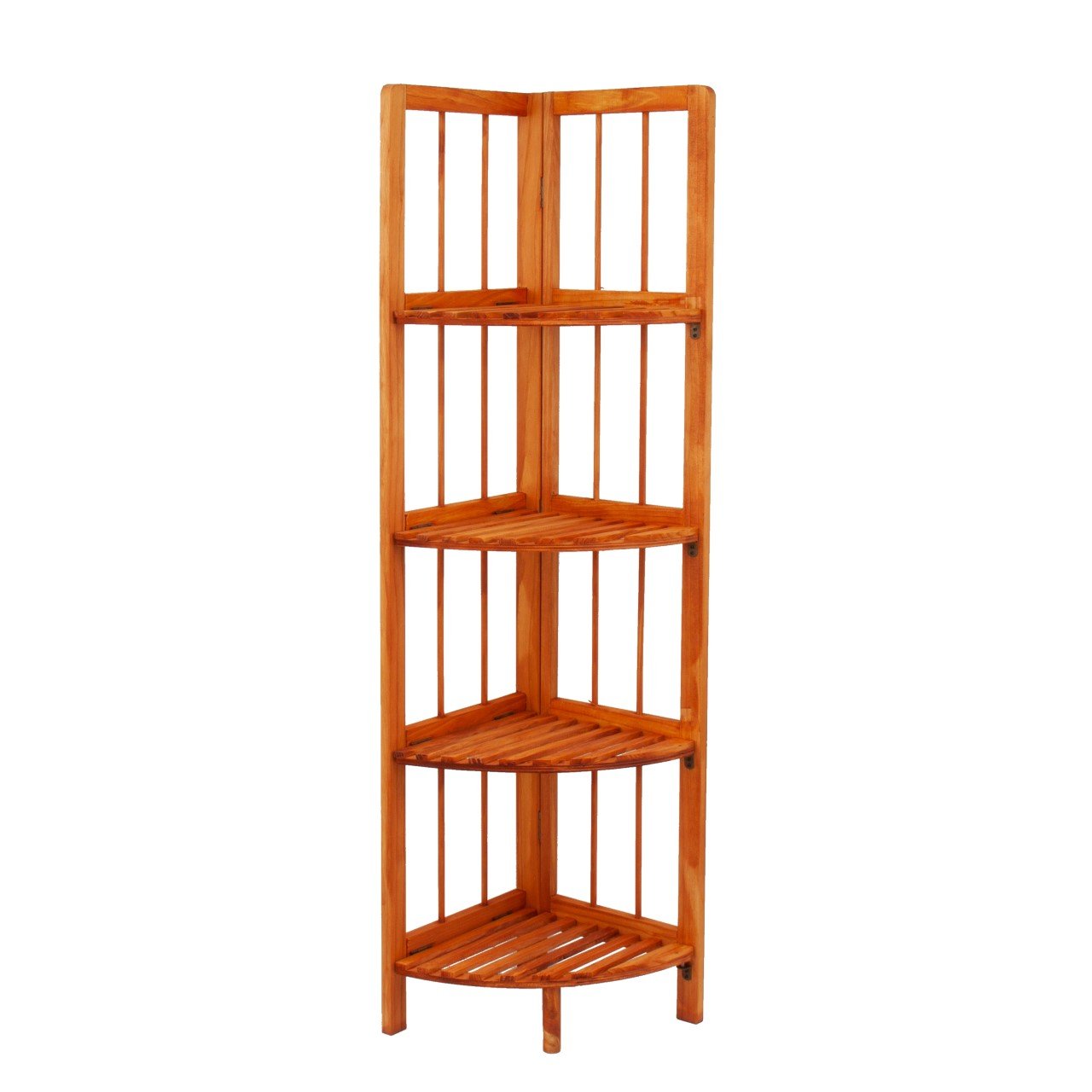 Wooden Corner Rack Maple 4 Tier 28cm x 26 x 110cm 8788