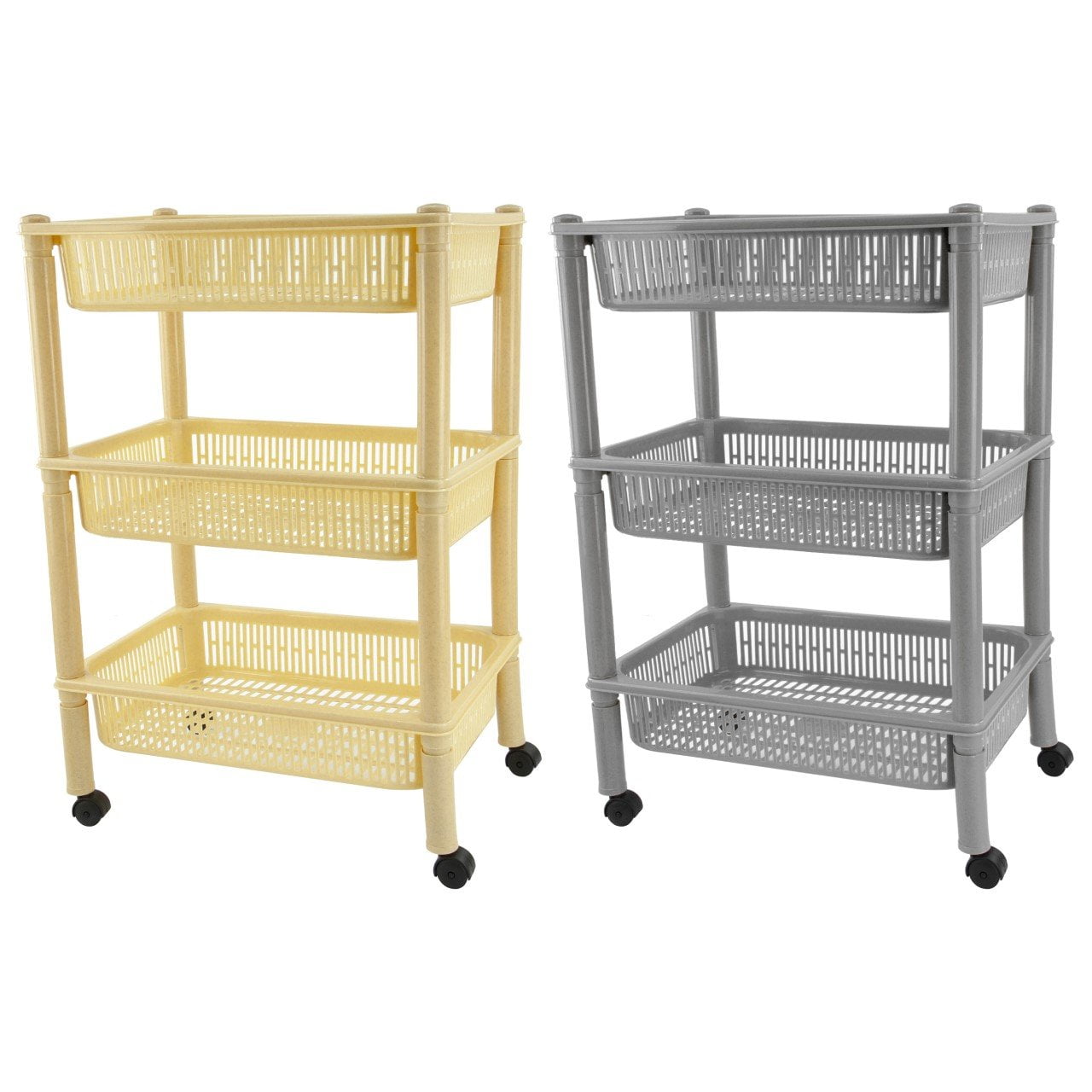 Plastic Kitchen Trolley Safari 3 Tier Fruit Veg 2786-3R/9160