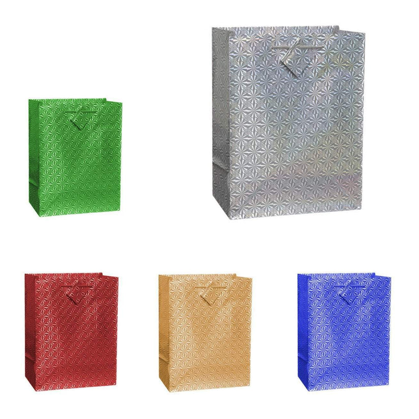 Assorted Colour Holographic Party Birthday Gift Bags 21.5 x 18 x 7.50 cm 0812 A