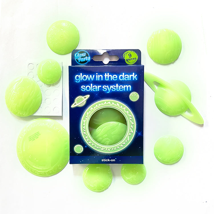 Glow In The Dark 3D Planets Stick On Set