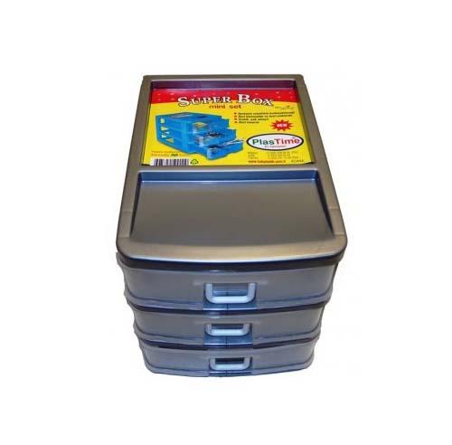 Plastic Sewing Storage With 3 Drawers 20 X 18.5 X 26 Cm Assorted Colours
